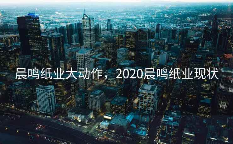 晨鸣纸业大动作，2020晨鸣纸业现状  第2张