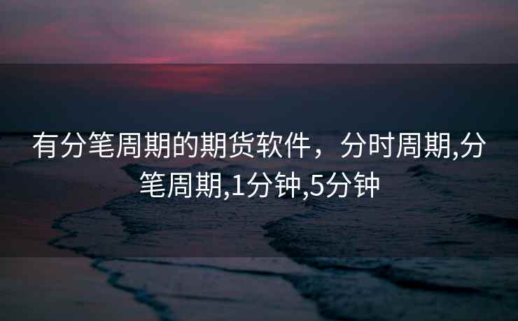 有分笔周期的期货软件,分时周期,分笔周期,1分钟,5分钟