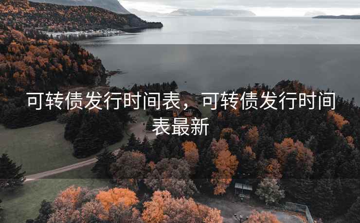 可转债发行时间表，可转债发行时间表最新  第2张
